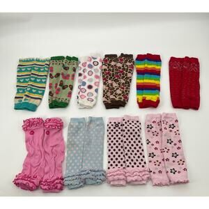 BabyLegs Baby Leg Warmer Lot Of 12 Playful Prints Ruffles Hearts Polka Dot Cute